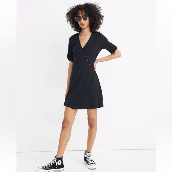Madewell Cross-Front Button Dress Size Small - Picture 1 of 9